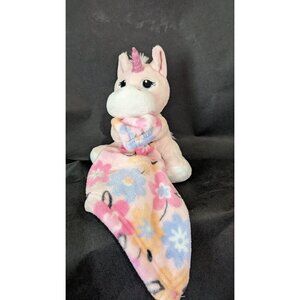 Little Beginnings Unicorn Lovey Plush Security Blanket Pink Lovie plush stuffed